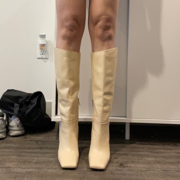 Sam Edelman Adi Tall Boots in Eggshell - Picture 5 of 5